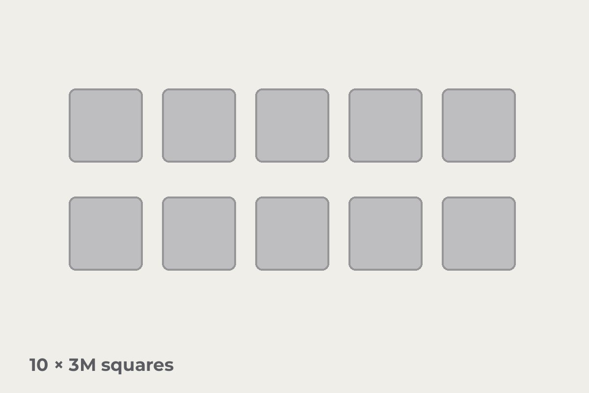 10 extra 3M mounting squares