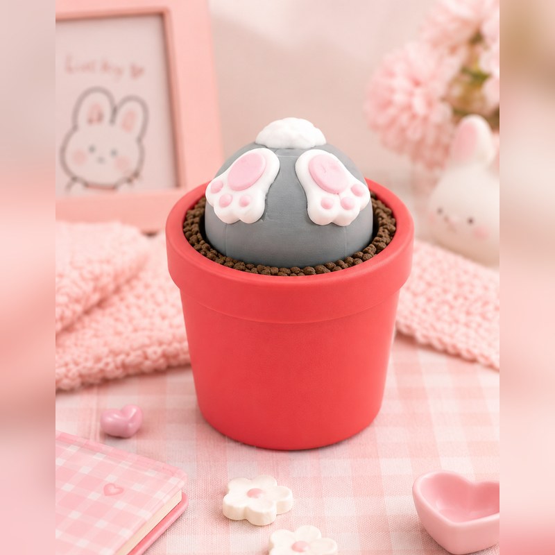 Bunny Bundle — Bunny butt in a pot, 3D printed