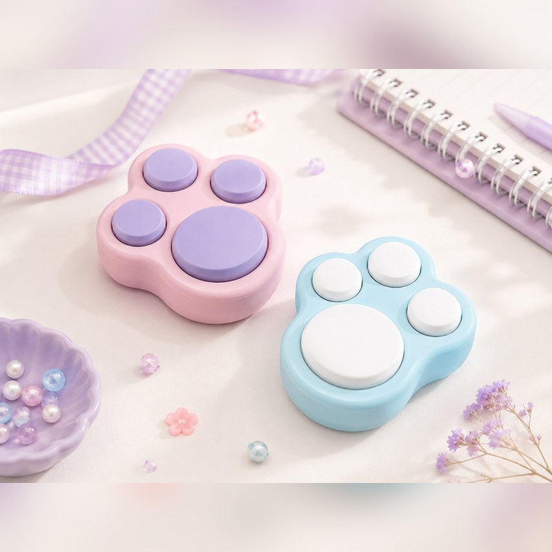 Bunny Bundle — Four-clicker paw, 3D printed