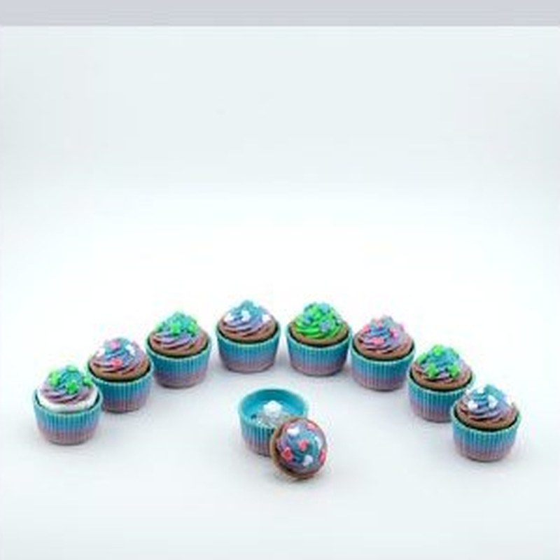 Festive Cupcake Clickies Remix, 3D printed