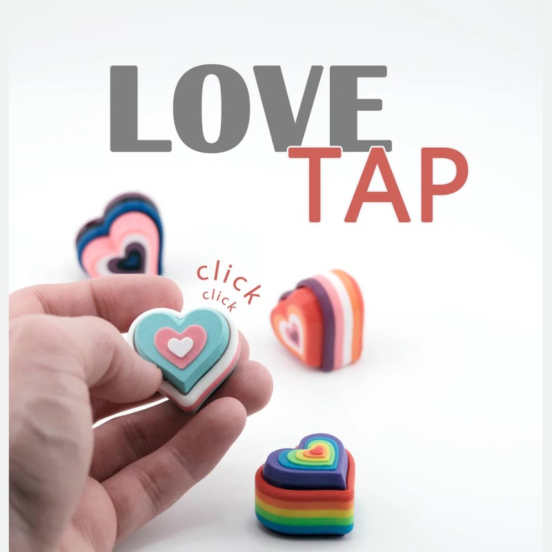 Love Tap, 3D printed fidget clicker