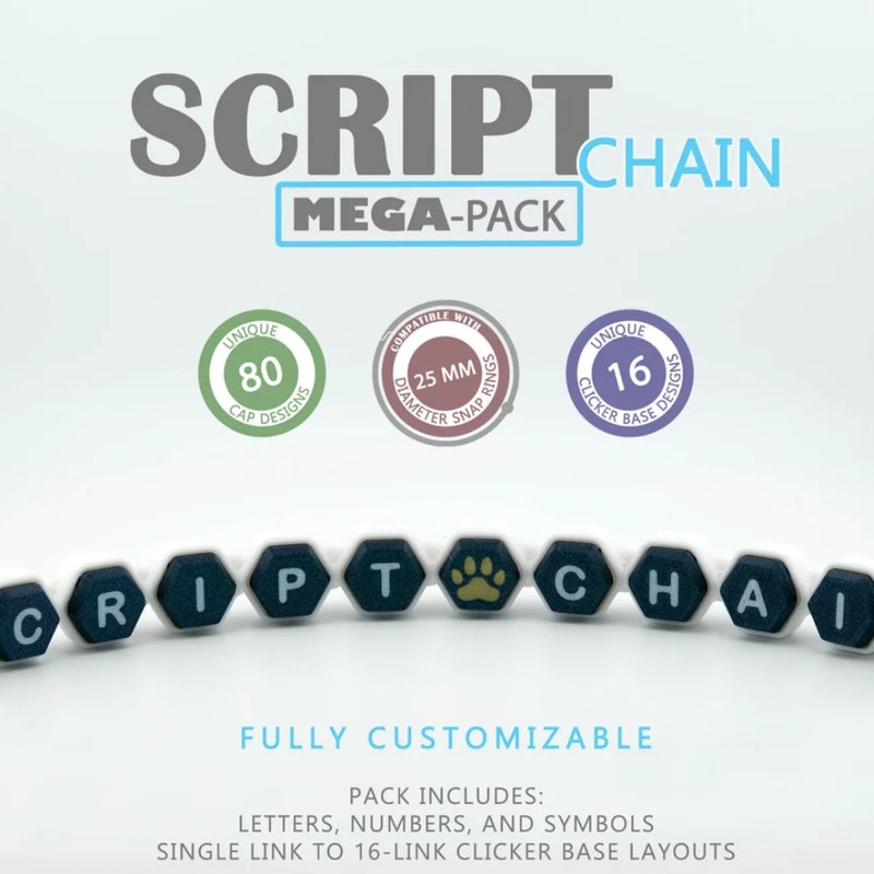 Name Clicker Chain, 3D printed