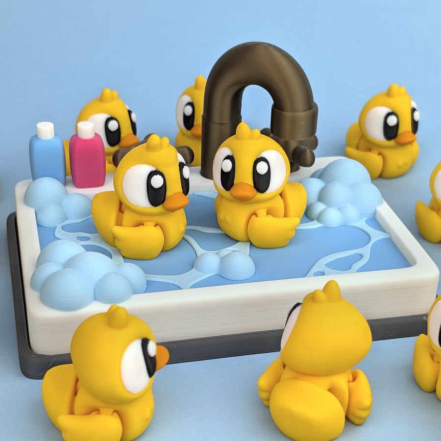 Rubber Duck Bath Party, 3D printed