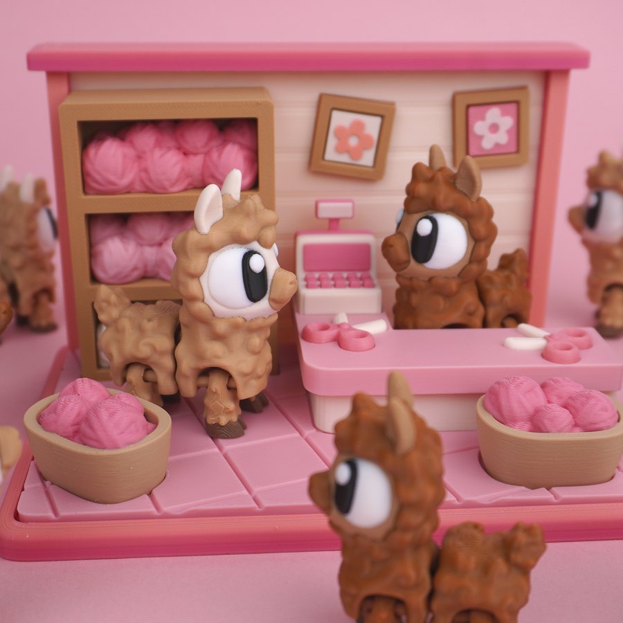 Flexi Alpaca & Yarn Store, 3D printed