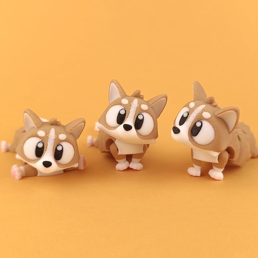 Flexi corgi, 3D printed