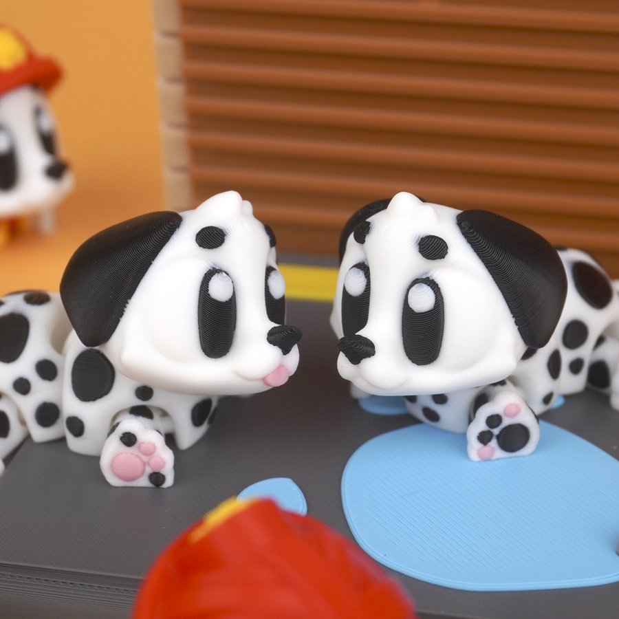 Flexi Dalmatian, 3D printed to order in Wentzville MO