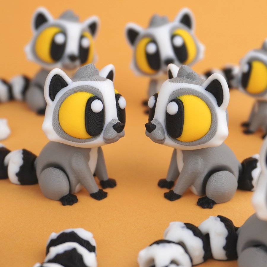 Flexi Lemur, 3D printed in Wentzville MO