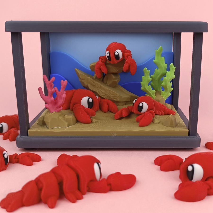 Flexi Lobster, 3D printed in Wentzville MO