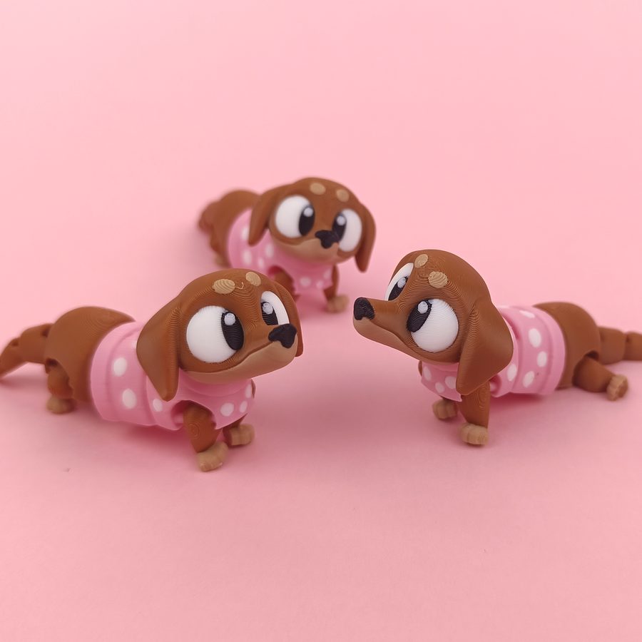 Flexi Sausage Dog, 3D printed in Wentzville MO