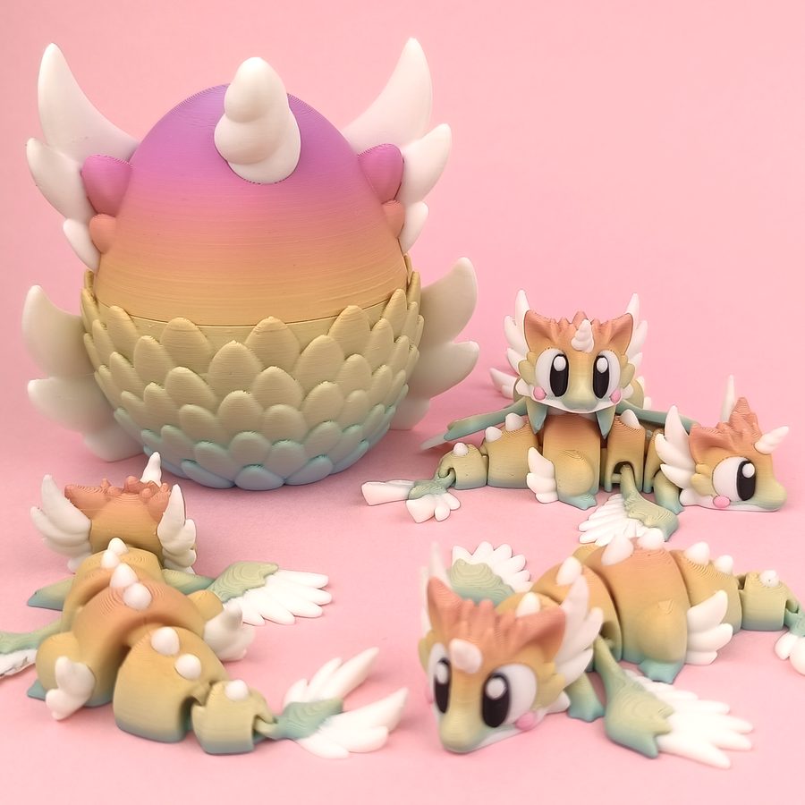 Celestial mini dragon, 3D printed