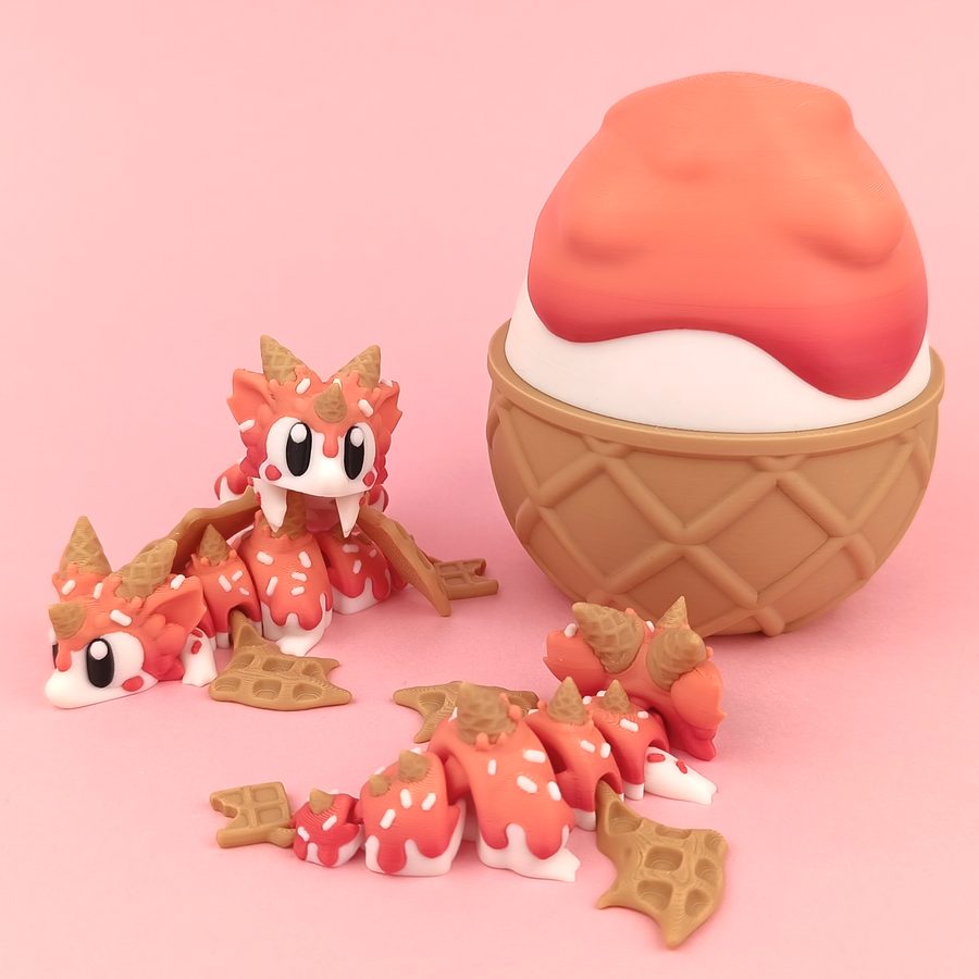 Mini dragon party favor, 3D printed