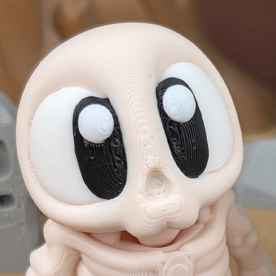 3D printed mini skeleton keychain